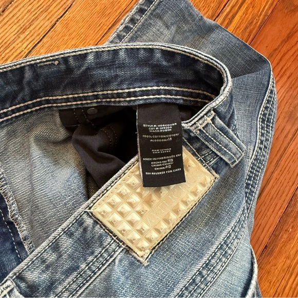 Y2K Affliction Black Premium Cooper Cut Vintage Denim Jeans - Picture 14 of 16